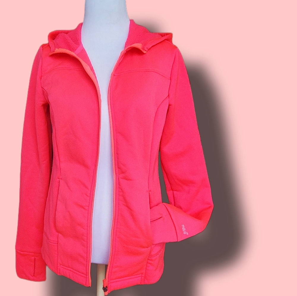 Mirren, Sml, Hot Pink, Zip up Hoodie
